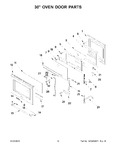 Diagram for 08 - 30" Oven Door Parts