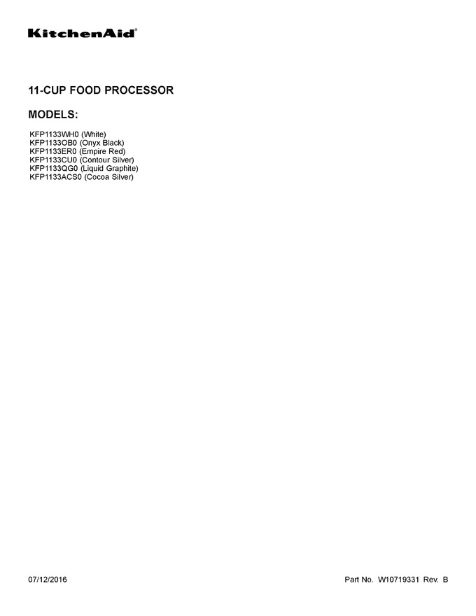 Diagram for KFP1133CU0