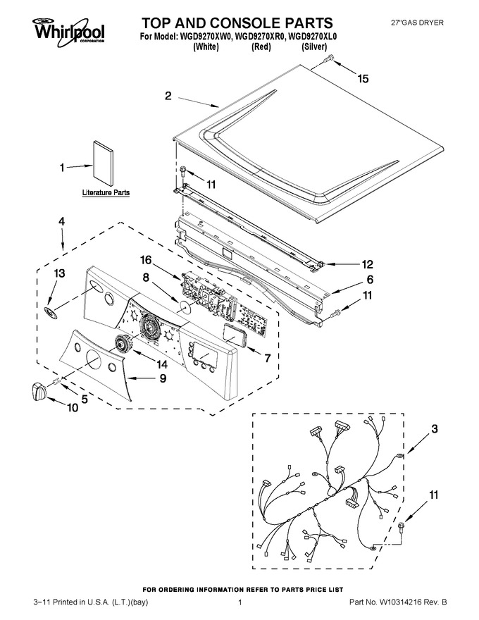 Diagram for WGD9270XR0