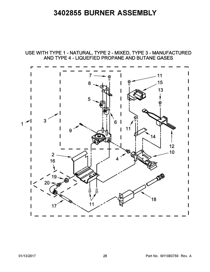 Diagram for WGT4027EW1