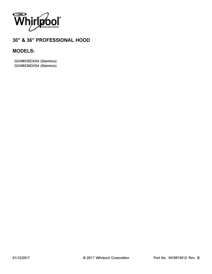 Diagram for GXW6530DXS4