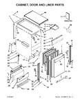 Diagram for 02 - Cabinet, Door And Liner Parts