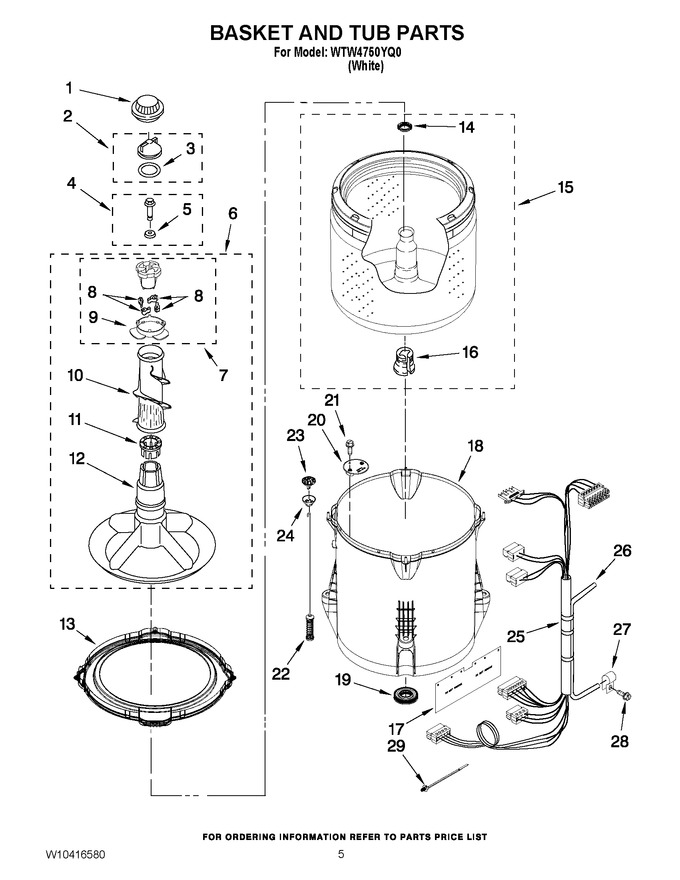 Diagram for WTW4750YQ0