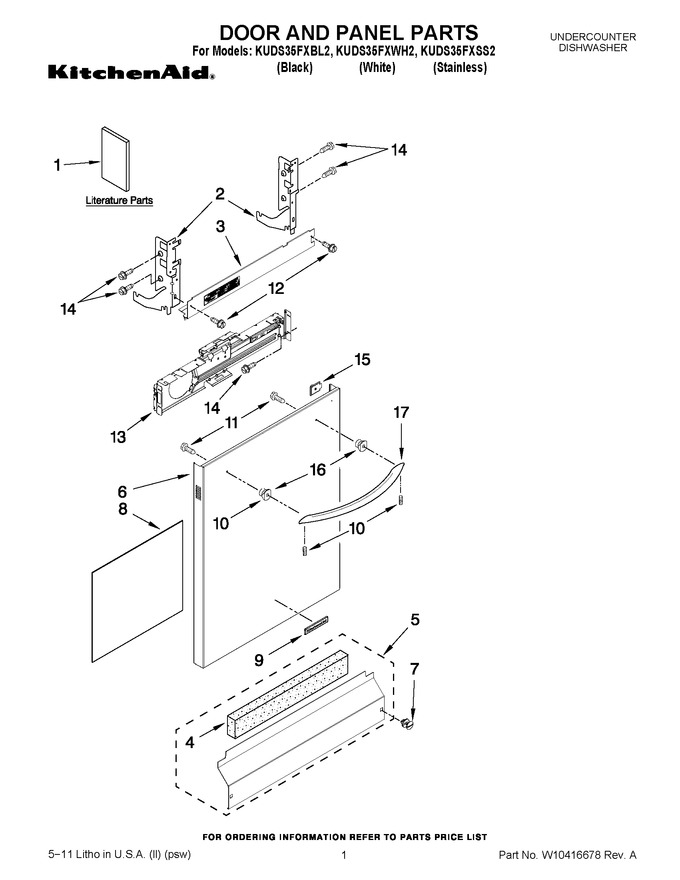 Diagram for KUDS35FXWH2