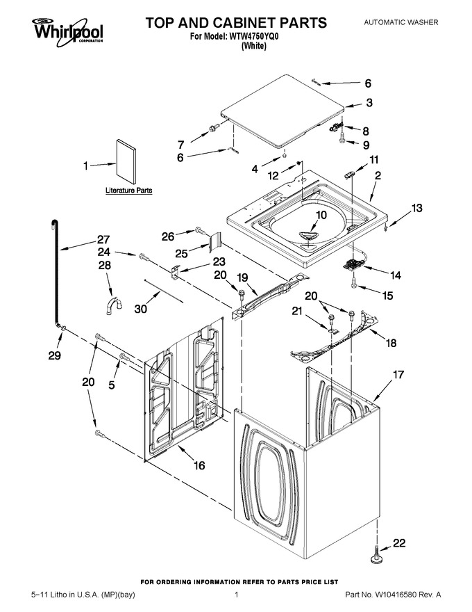 Diagram for WTW4750YQ0