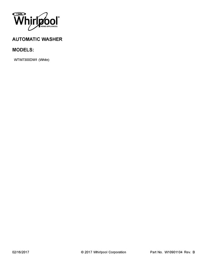 Diagram for WTW7300DW1