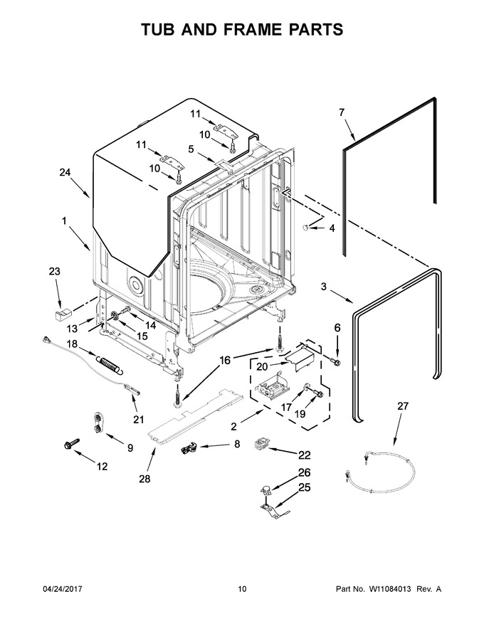 Diagram for KDTE204EWH4