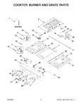 Diagram for 02 - Cooktop, Burner And Grate Parts