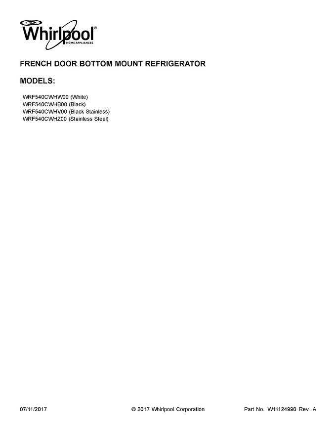 Diagram for WRF540CWHB00