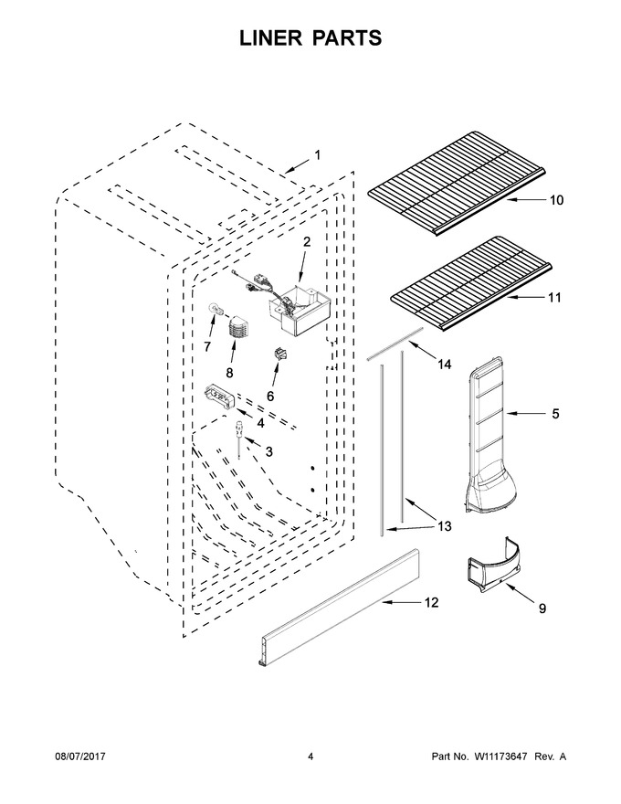 Diagram for WZF34X18DW01