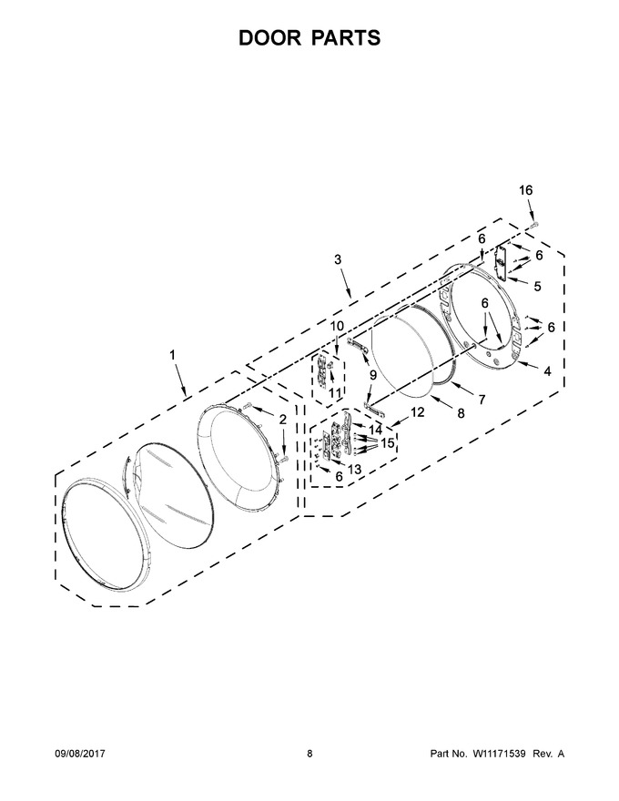 Diagram for WED8540FW1