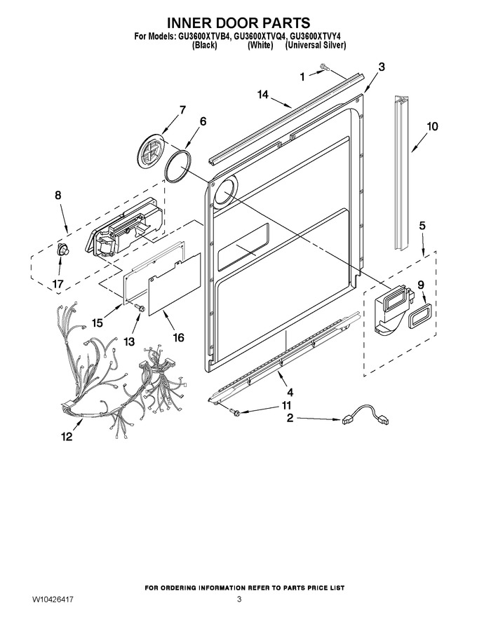 Diagram for GU3600XTVB4