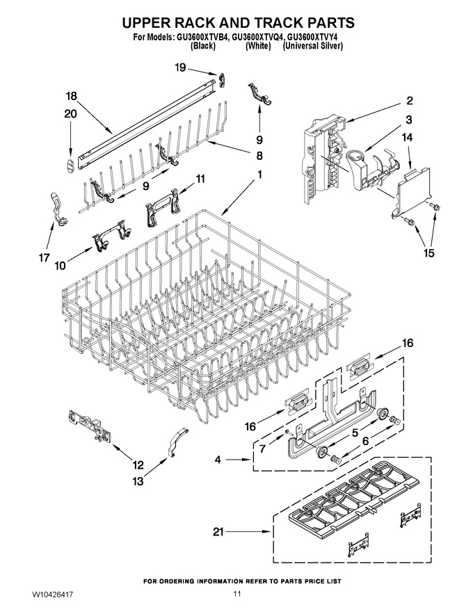 Diagram for GU3600XTVB4
