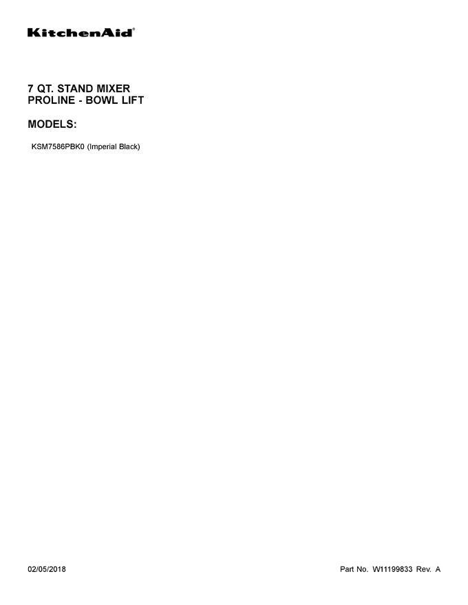 Diagram for KSM7586PBK0