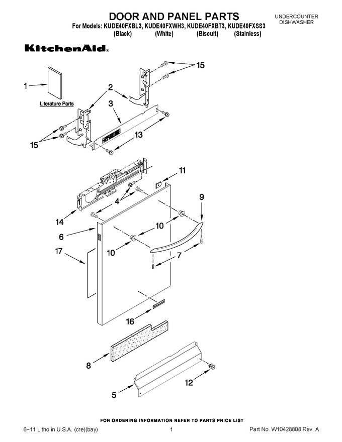 Diagram for KUDE40FXWH3