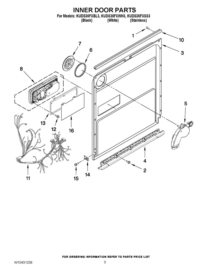 Diagram for KUDS35FXWH3