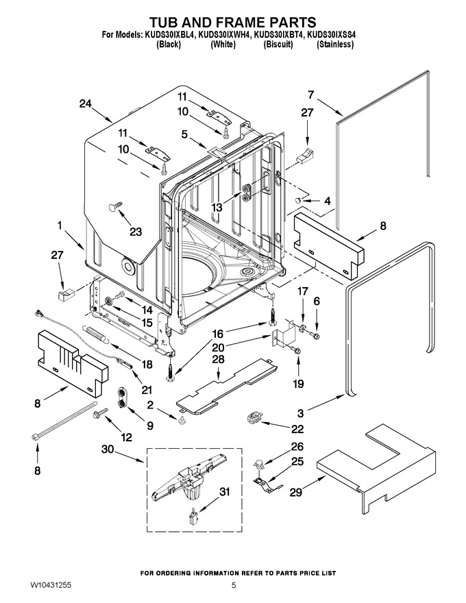 Diagram for KUDS30IXWH4