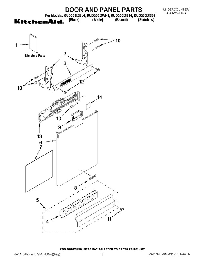 Diagram for KUDS30IXWH4