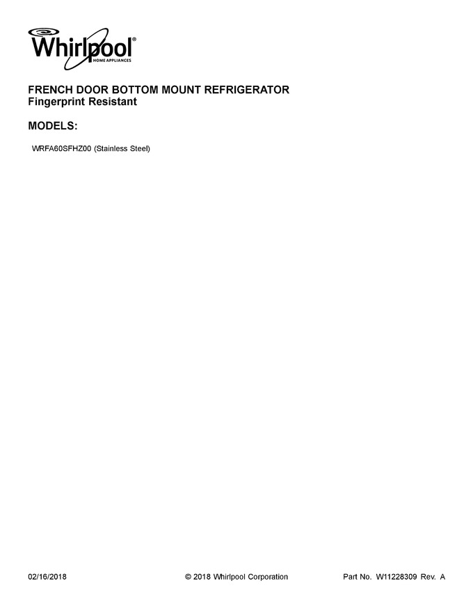 Diagram for WRFA60SFHZ00