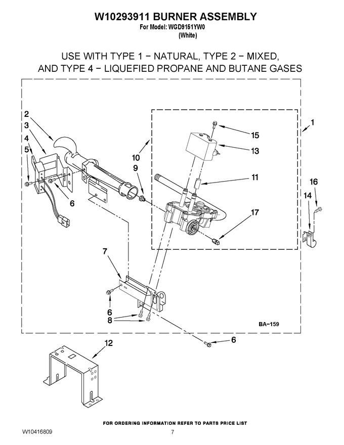 Diagram for WGD9151YW0