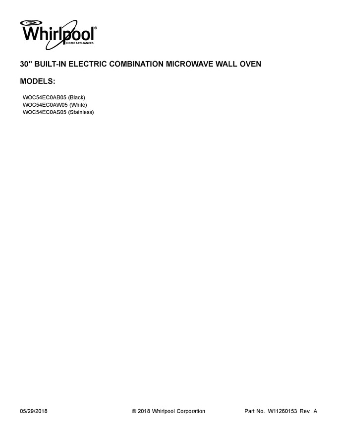Diagram for WOC54EC0AW05
