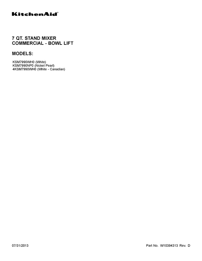 Diagram for KSM7990WH0
