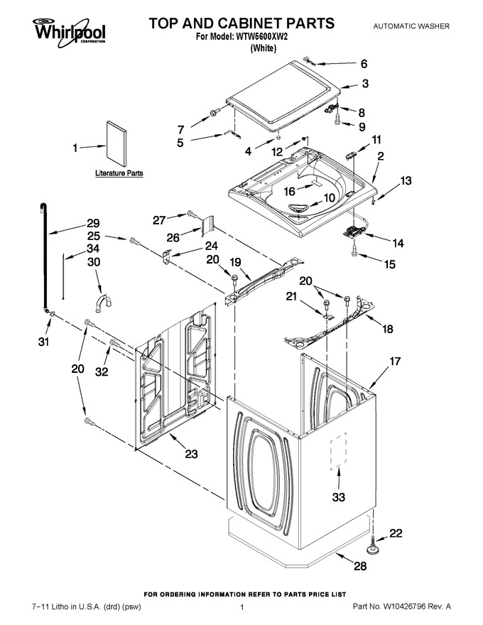 Diagram for WTW5600XW2