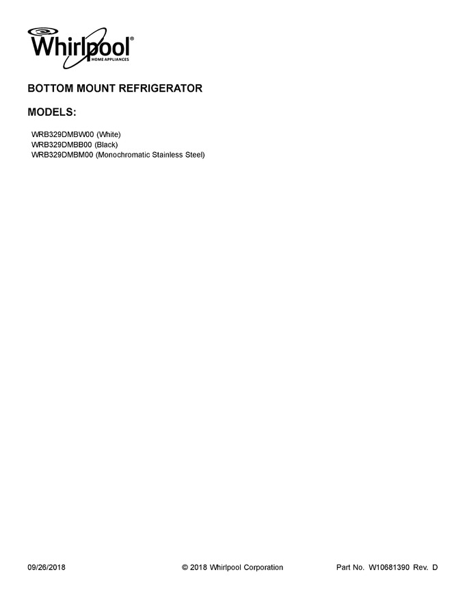 Diagram for WRB329DMBM00