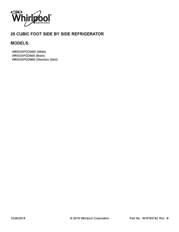 Diagram for WRS335FDDM00