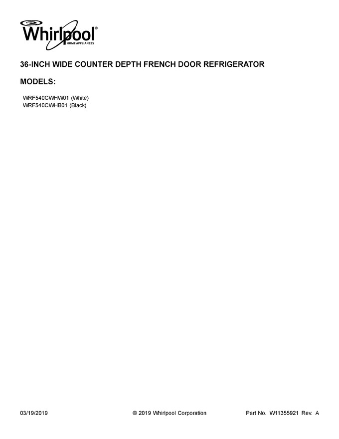 Diagram for WRF540CWHB01
