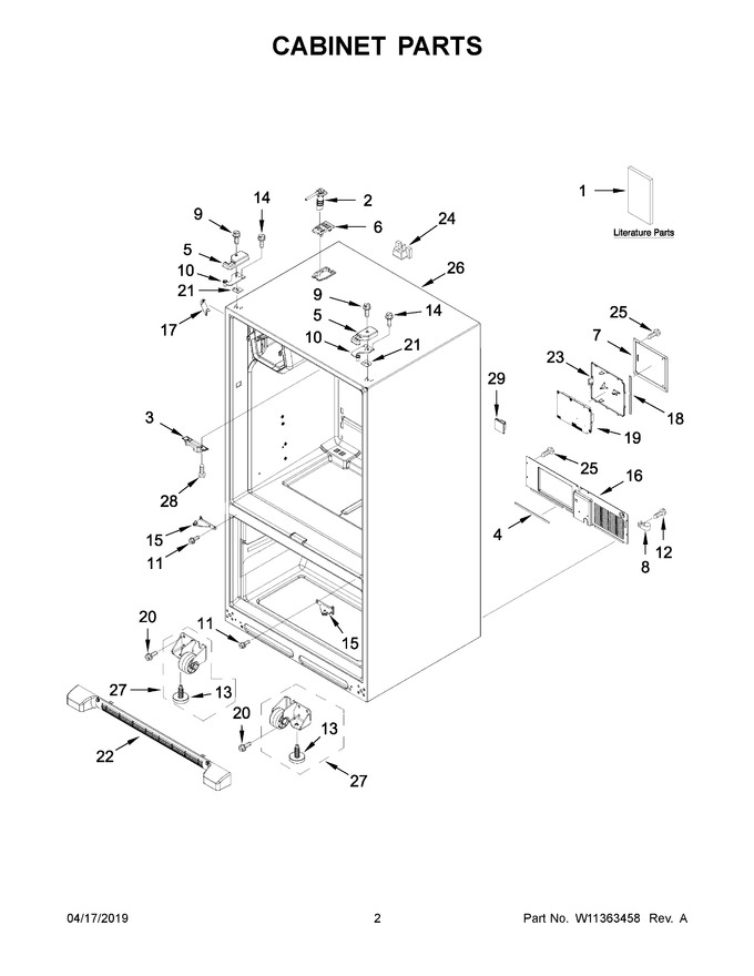 Diagram for WRF555SDHW01