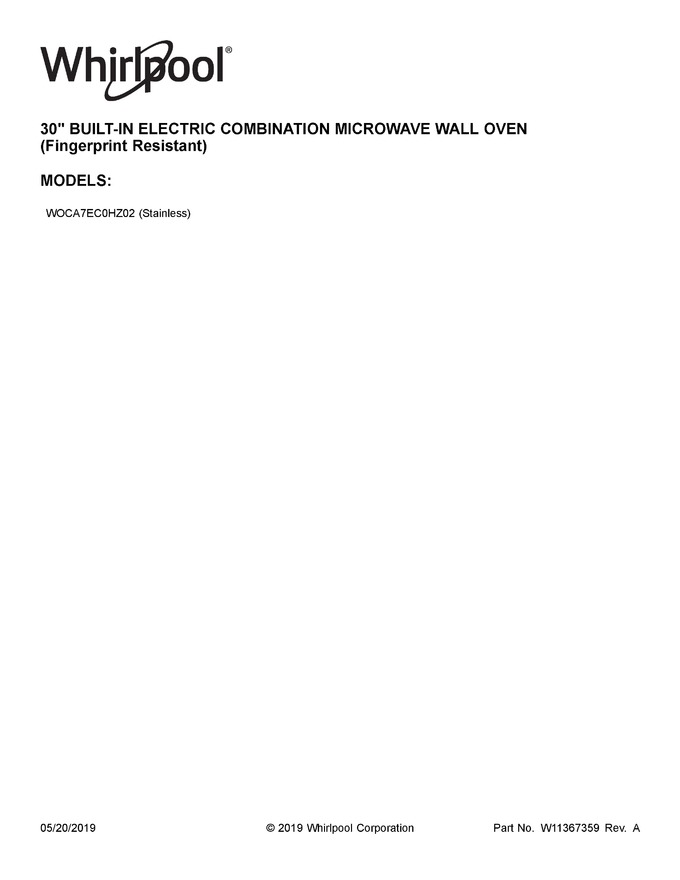 Diagram for WOCA7EC0HZ02