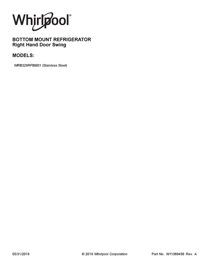 Diagram for WRB329RFBM01
