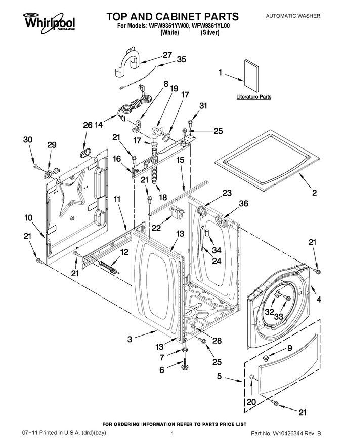 Diagram for WFW9351YW00