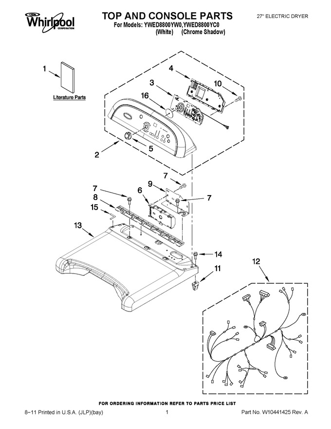 Diagram for YWED8800YW0