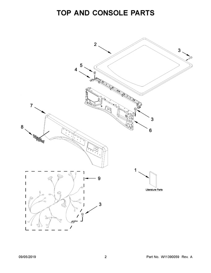 Diagram for WGD9620HW1