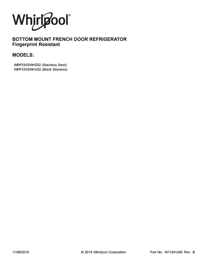 Diagram for WRF535SWHZ02