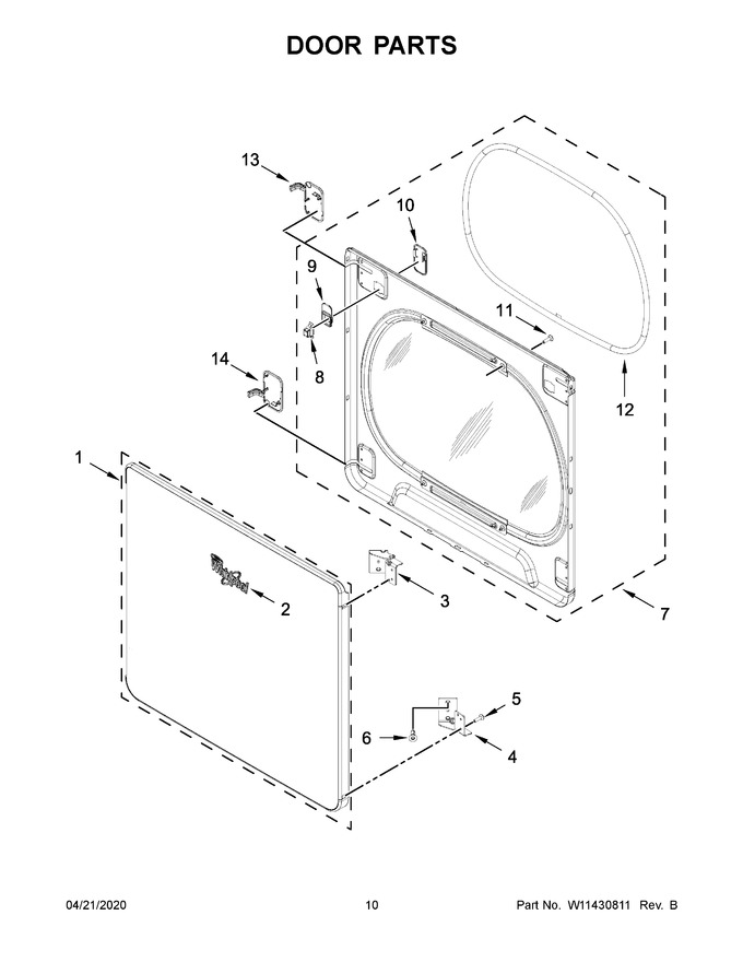 Diagram for WGD8120HW0