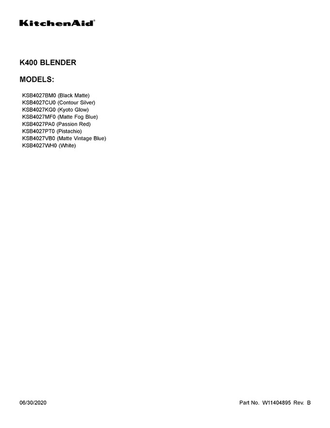 Diagram for KSB4027CU0