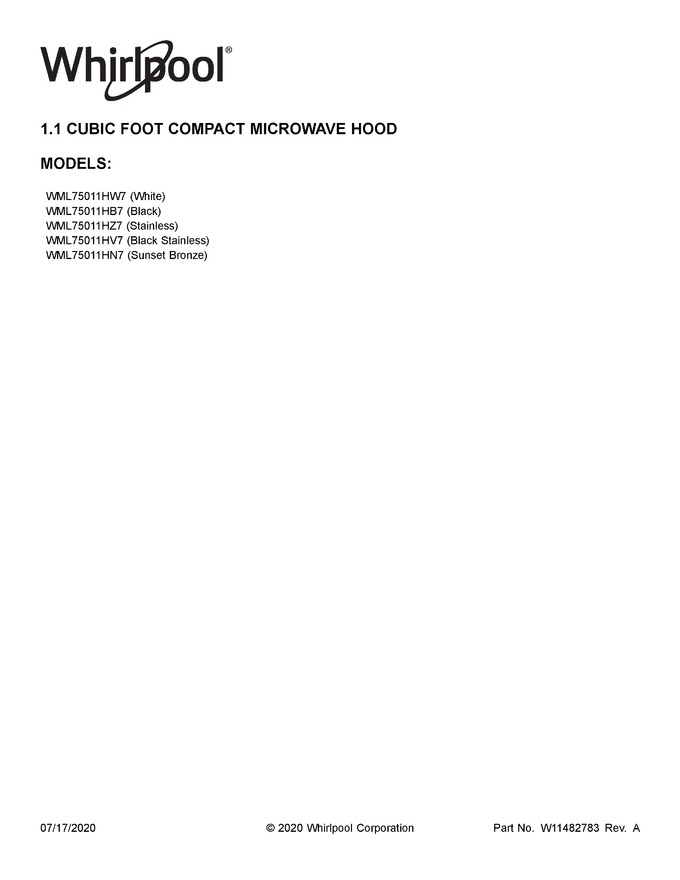 Diagram for WML75011HV7