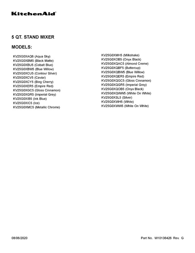 Diagram for KV25G0XCU5