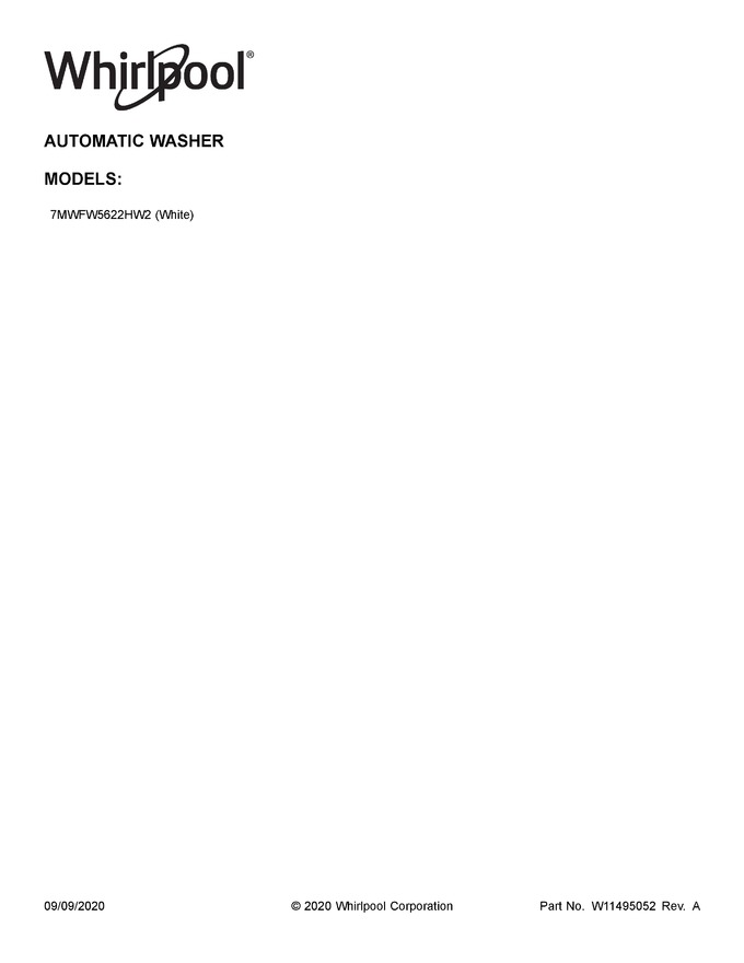 Diagram for 7MWFW5622HW2