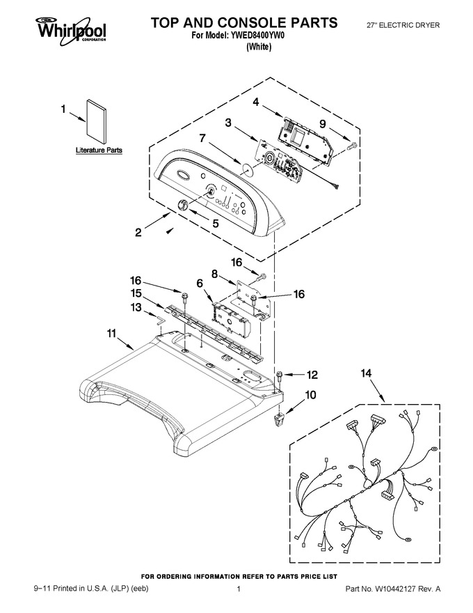 Diagram for YWED8400YW0