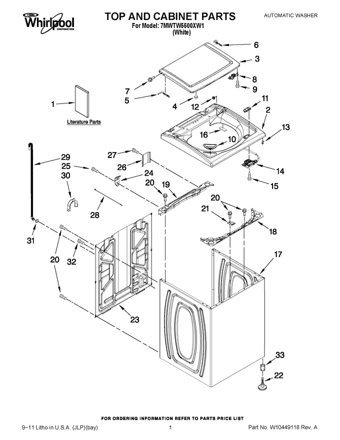 Diagram for 7MWTW5500XW1