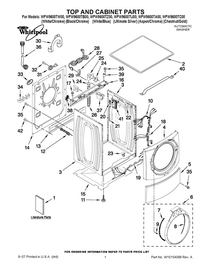 Diagram for WFW9600TC00