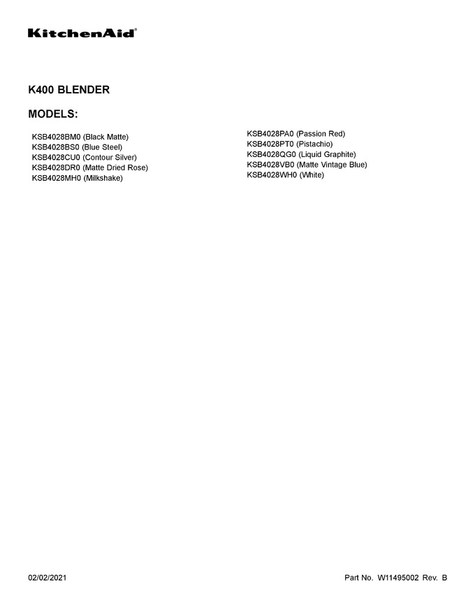 Diagram for KSB4028QG0
