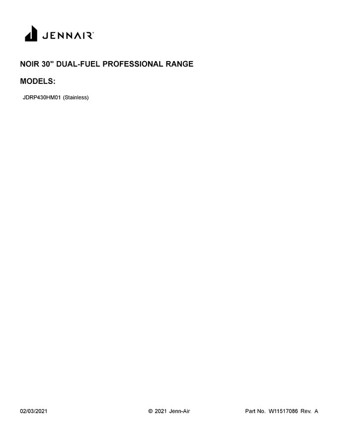 Diagram for JDRP430HM01