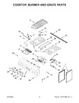 Diagram for 03 - Cooktop, Burner And Grate Parts