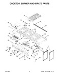 Diagram for 03 - Cooktop, Burner And Grate Parts