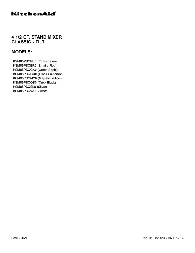 Diagram for KSM85PSQER0